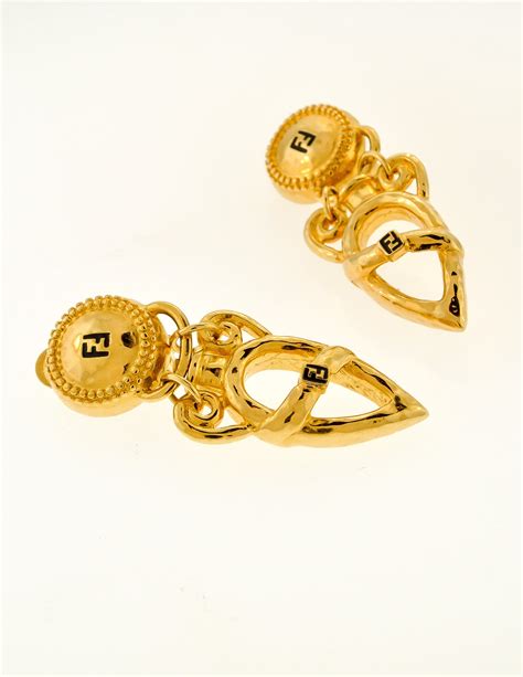 fendi earrings.|fendi vintage earrings.